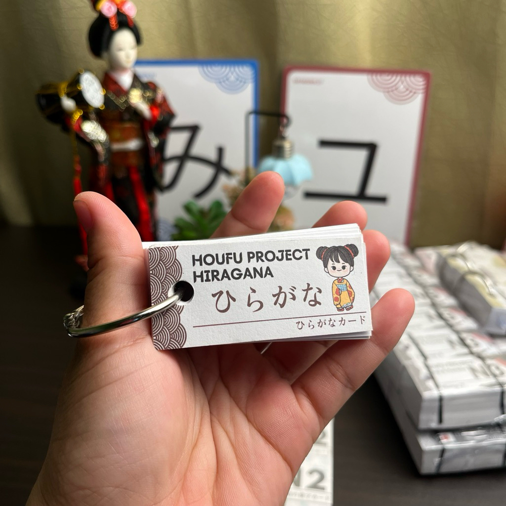 FLASH CARD HIRAGANA BAHASA JEPANG (104 huruf) huruf dasar bahasa jepang hiragana