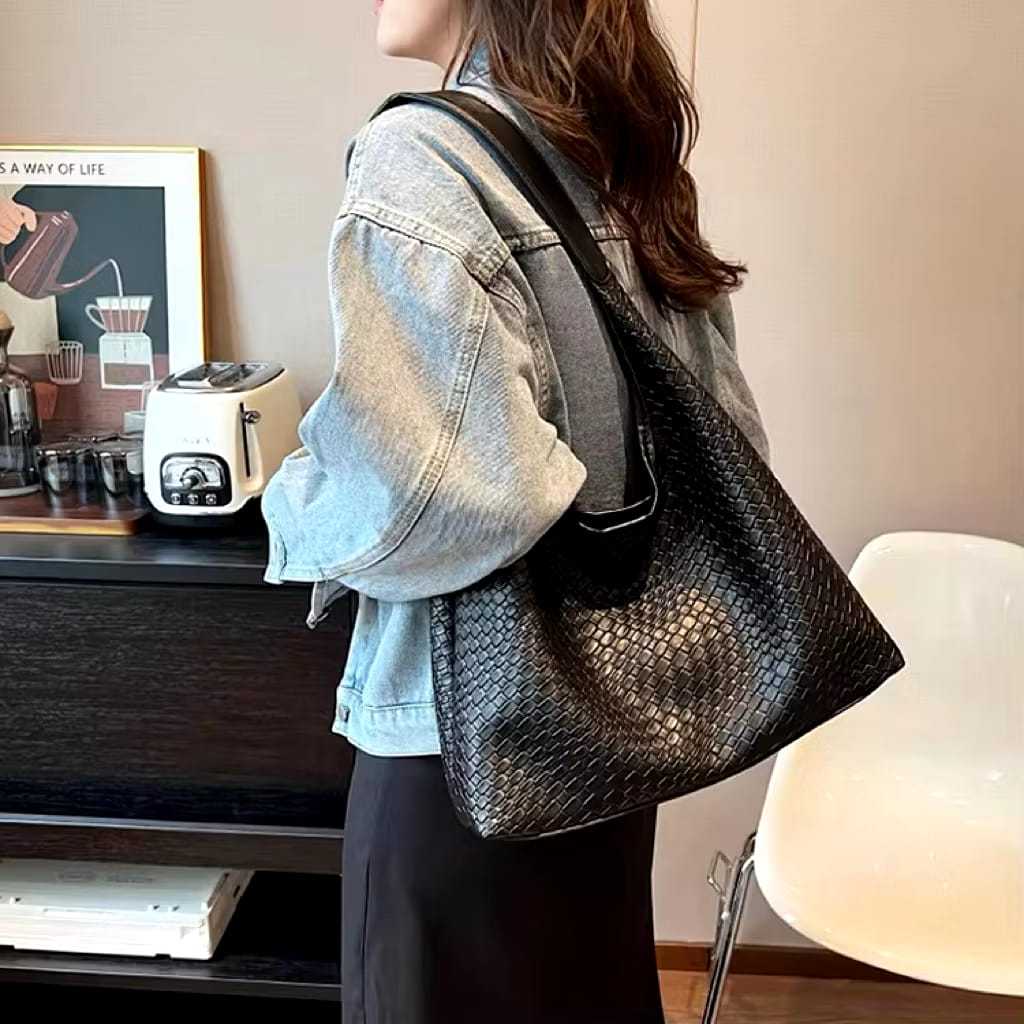 Tas Totebag Wanita JAMYNA Tas Bahu Terbaru Cocok untuk Kuliah & OOTD Kulit Perempuan Cewek