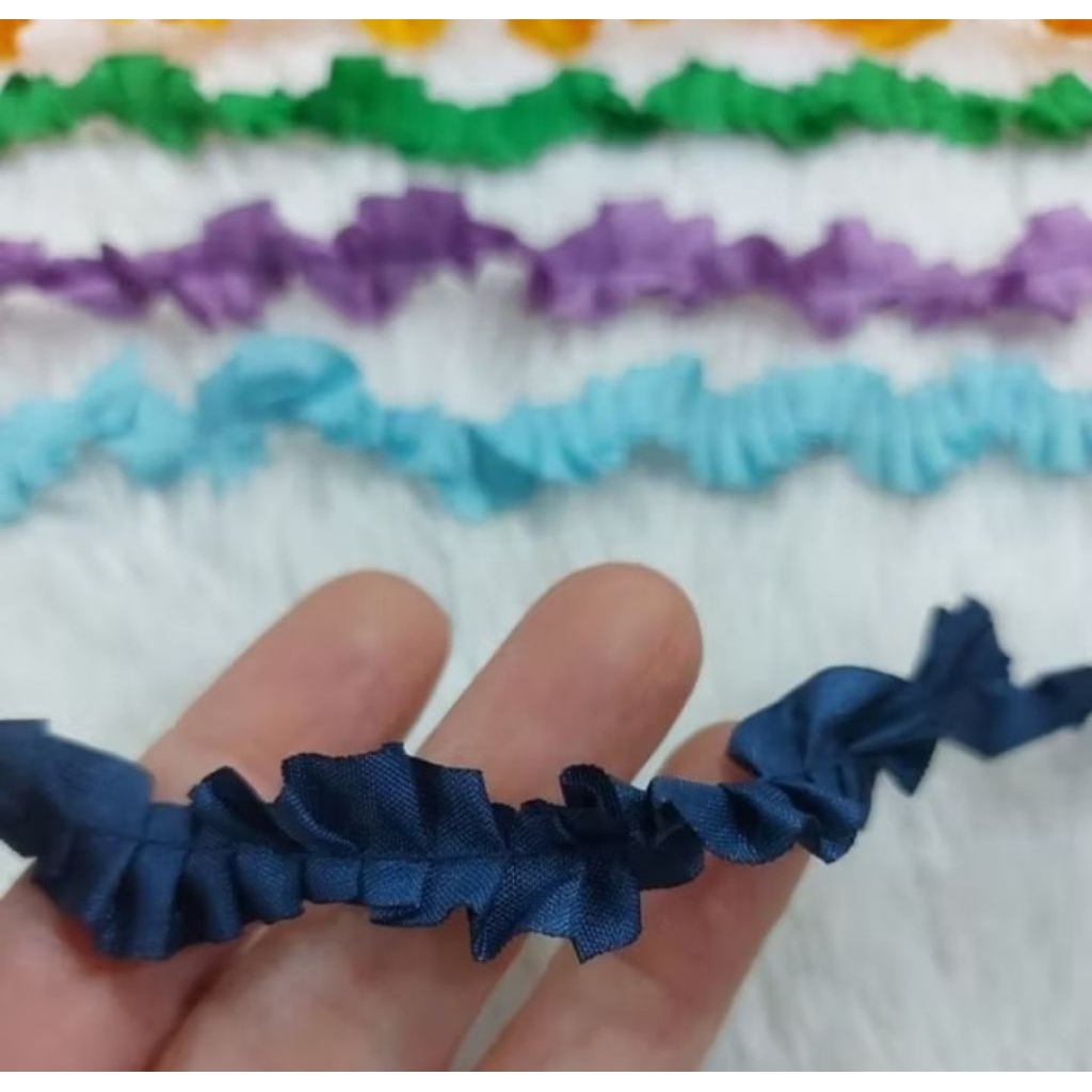 Renda Pita Kerut Lebar 1cm METERAN