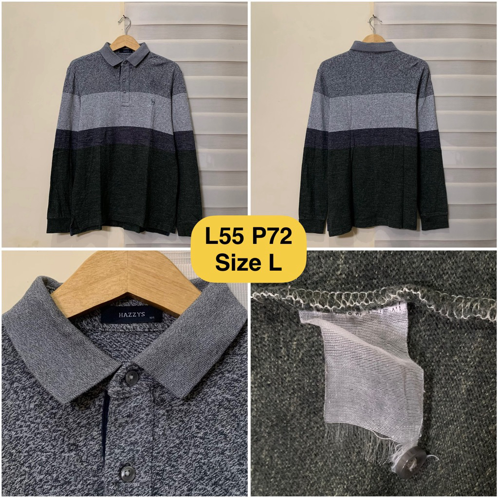 Poloshirt Lengan Panjang Hazzys Original