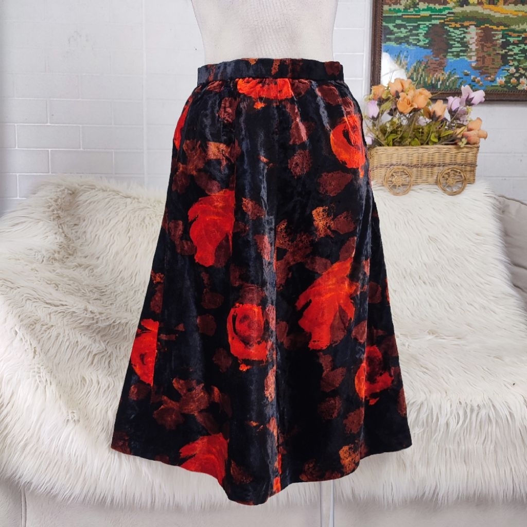 velvet skirt vintage skirt rok bludru rok vintage
