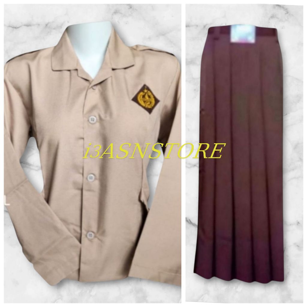 setelan seragam sekolah SMP/SMA ROK RA Pramuka & baju pramuka panjang perempuan