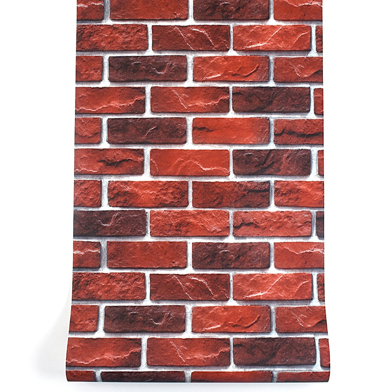 Wallpaper Sticker Dinding Bata Merah Bakar Anti Air 7M x 45CM | Wallsticker Berprekat