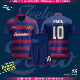 Jersey Sepak Bola Custom Retro Gratis Nama Dewasa Anak