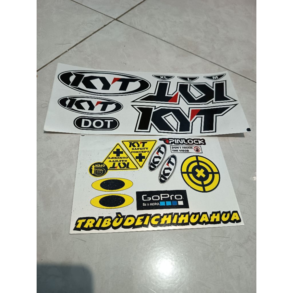 stiker KYT set + Stiker Visor Helm fullset