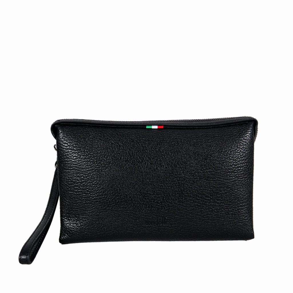 Condotti Leather Clutch Bag 94402 Black Lock