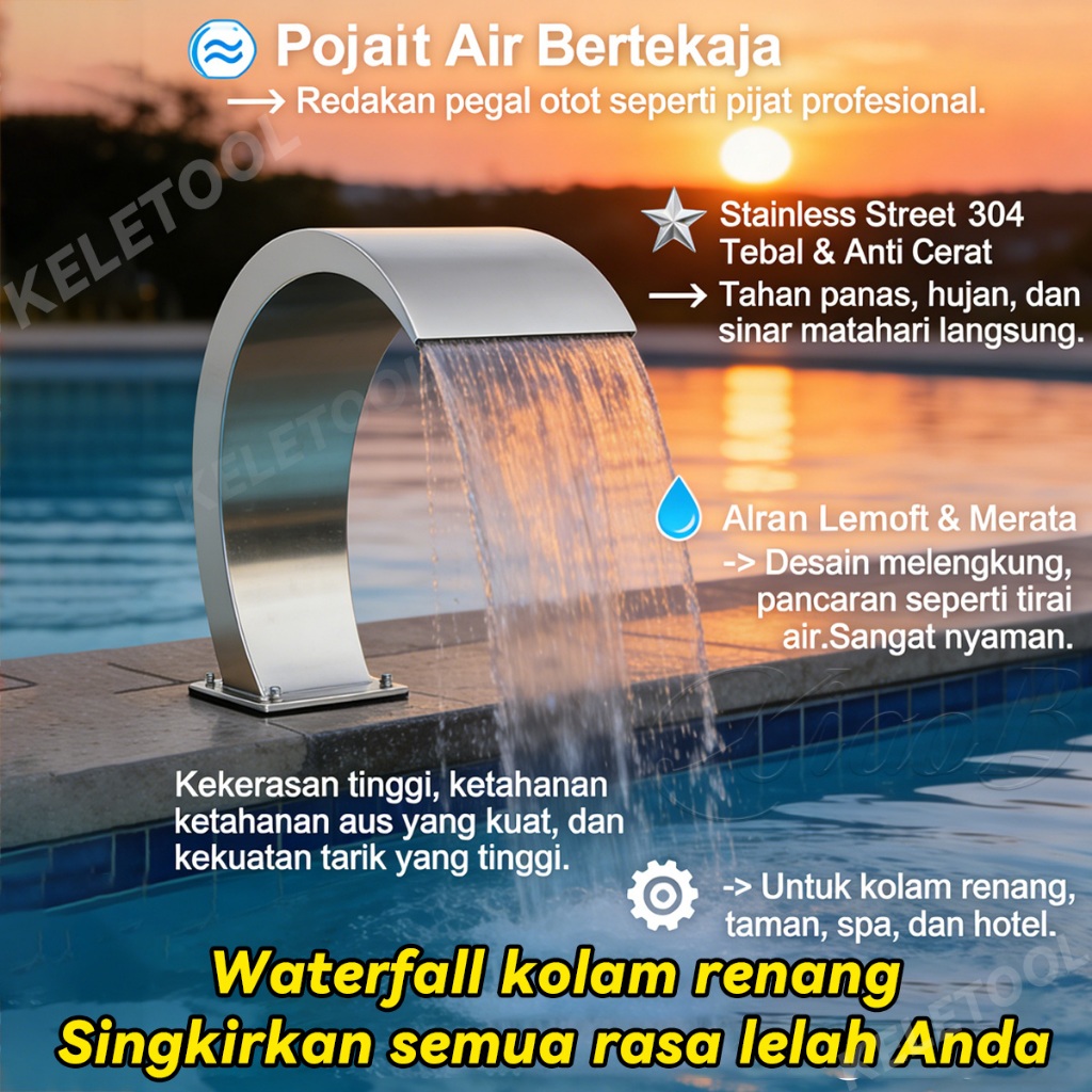 Anti Karat Pancuran Air Terjun Kolam Renang Kuat dan Awet Airmancur Pancuran Kolam Air Waterfall Kol