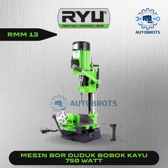 RYU Mesin Bor Duduk Bobok Kayu / Mortiser Machine RMM 13