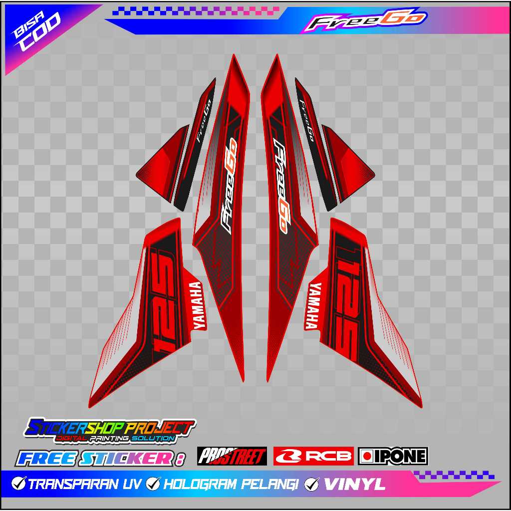 STRIPING VARIASI YAMAHA FREEGO/LIST STICKER MOTOR YAMAHA FREEGO