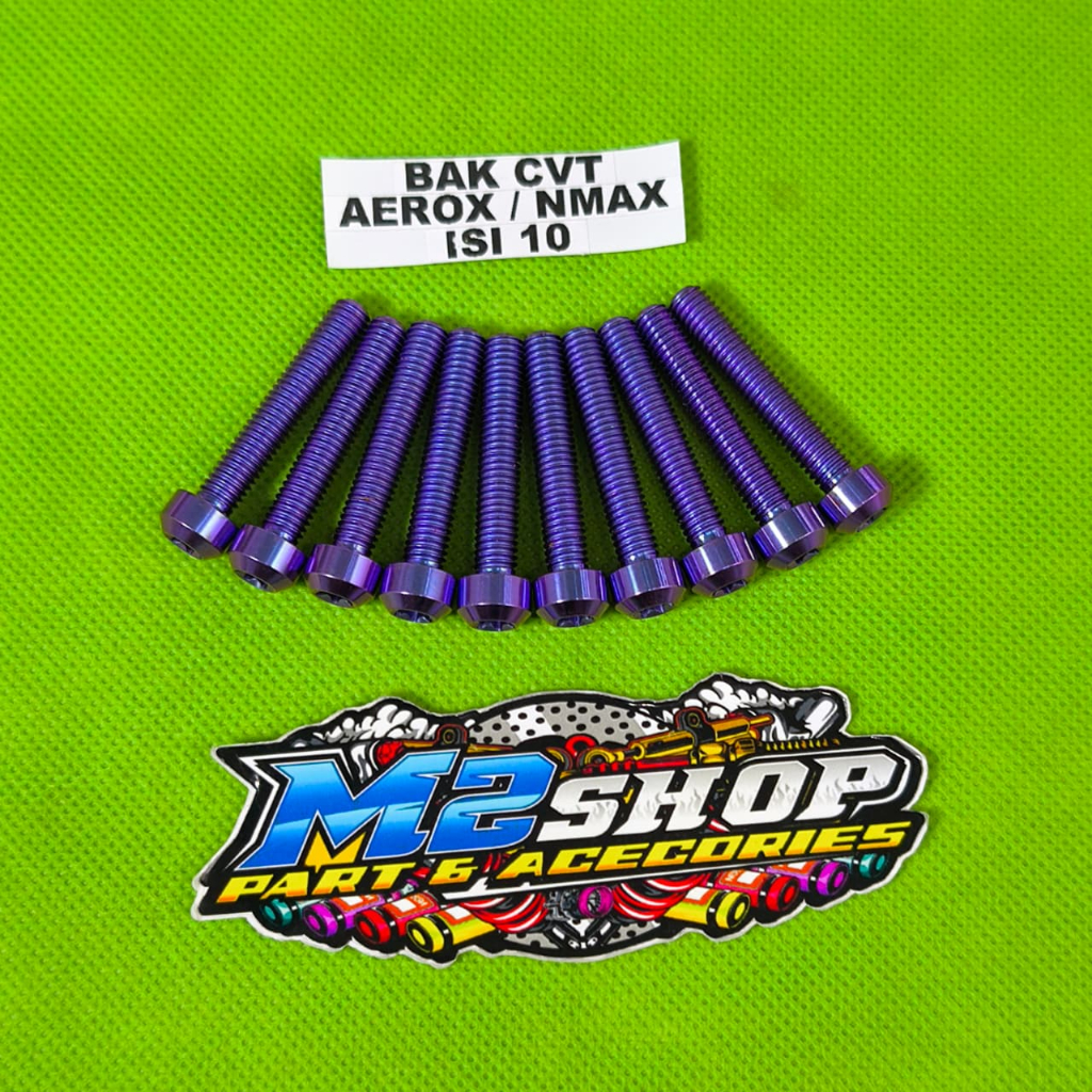 Baut bak cvt titanium aerox baut bak cvt titanium nmax isi 10