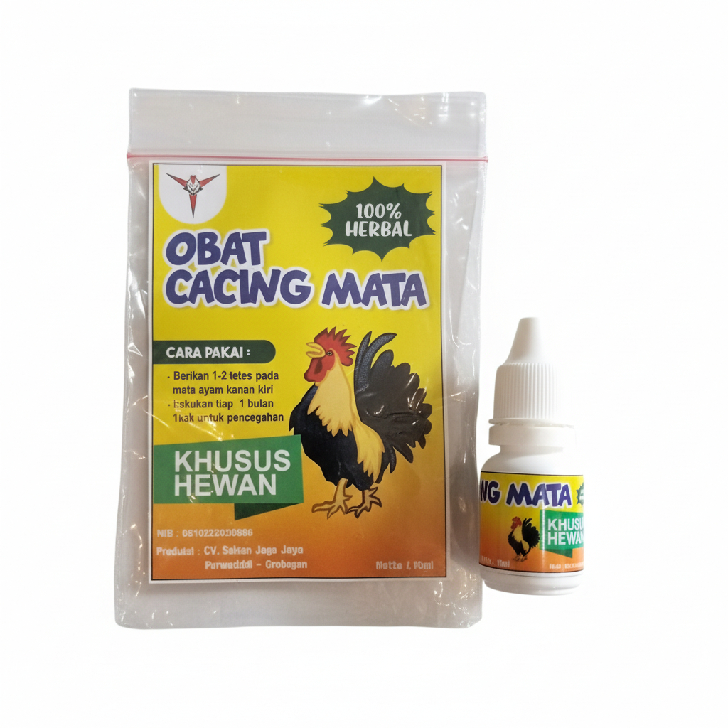 OBAT CACING MATA SALLAM 10 ML - Pengobatan Penyakit Cacingan pada Mata Ayam