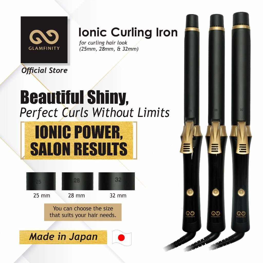 GLAMFINITY Ionic Curling Iron (catokan Curly dengan teknologi ionic)