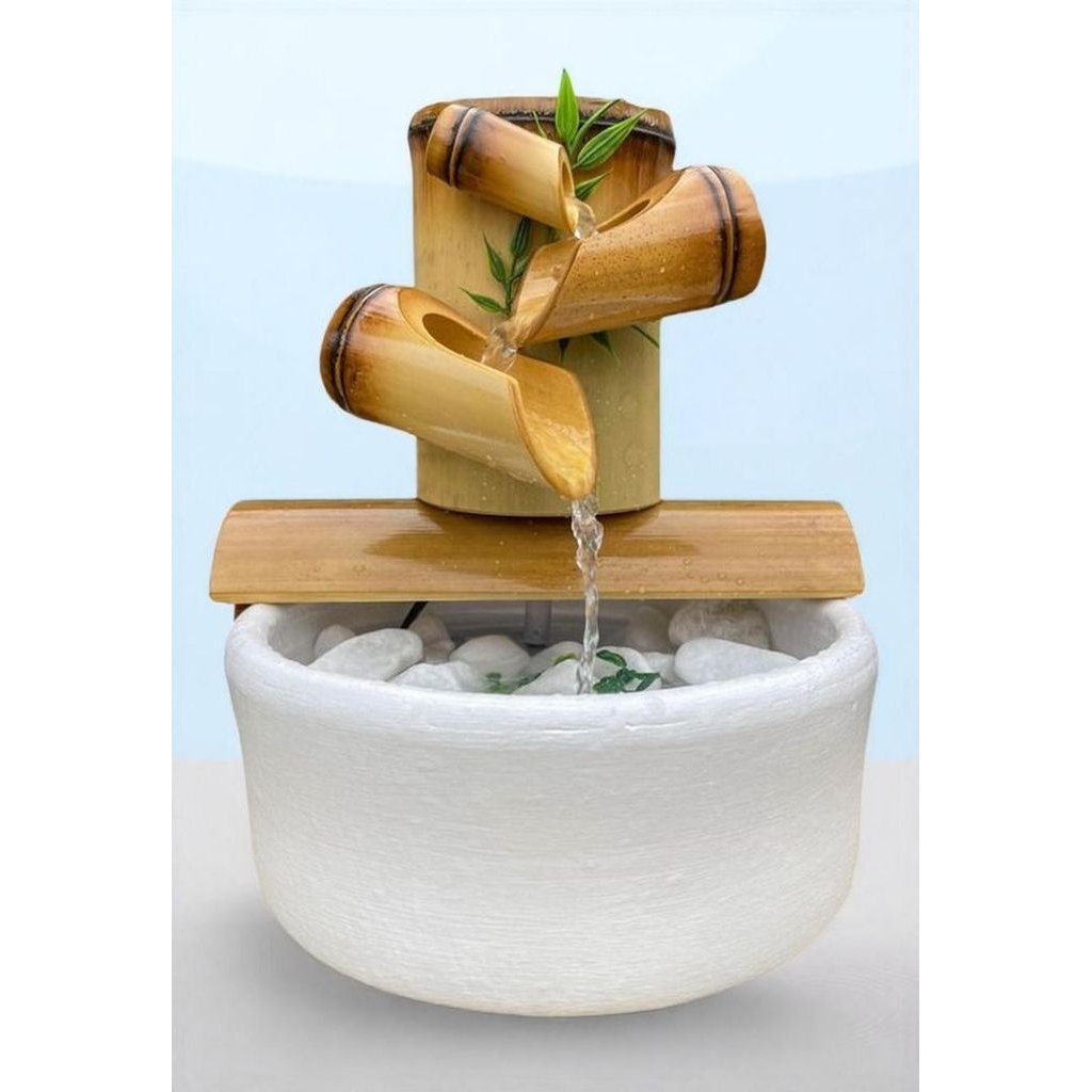 aksesoris Dekorasi aquarium pancuran bambu minimalis