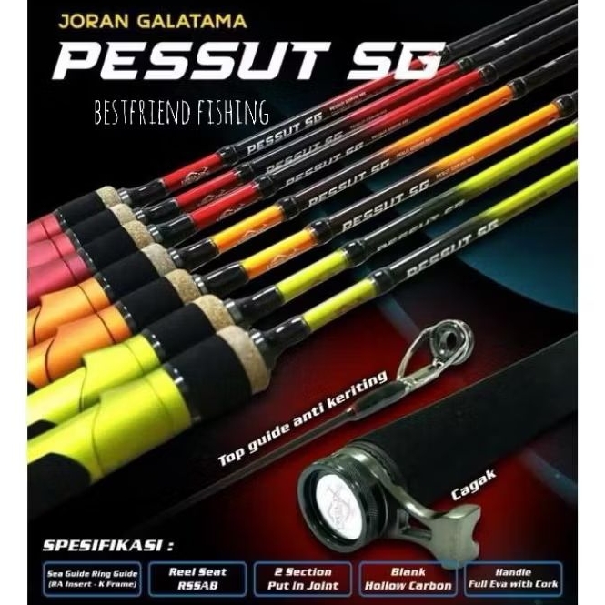 Joran Relix Nusantara PESSUT SG (Sea Guide Ring) ada Stoper Jalu