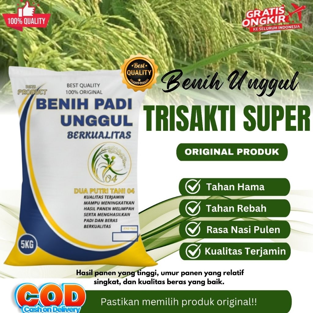 bibit padi unggul trisakti kemasan 5kg