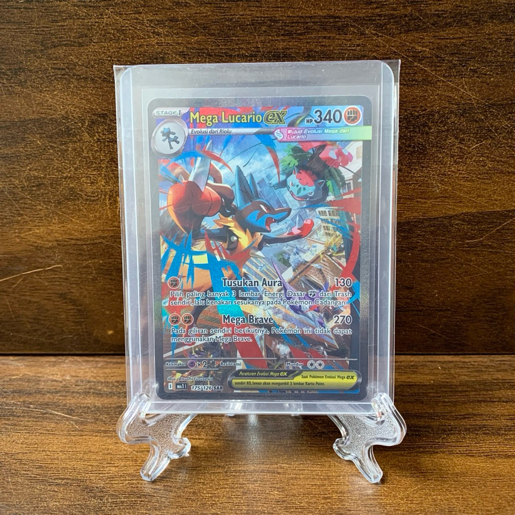 Pokemon TCG Mega Lucario EX SAR (MA1 175/126) 100% Original Card Pokemon Indonesia