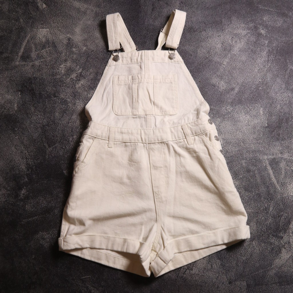 OVERALL WEGO JEANS DENIM PANTS JUMPSUIT CELANA PENDEK OV4 SIZE S 26 27 28 29