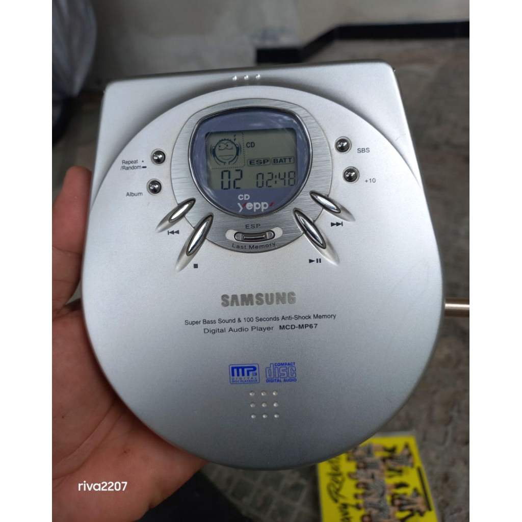 discman samsung - mcd - mp67 - pemutar cd samsung -mp3 player -  cd player - walkman