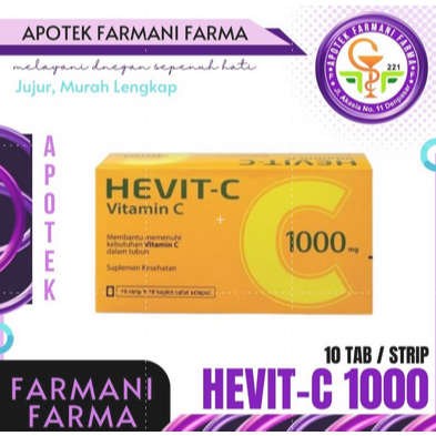 HEVIT C 1000 MG 10 TABLET STRIP / VITAMIN C 1000 MG / ANTIOKSIDAN