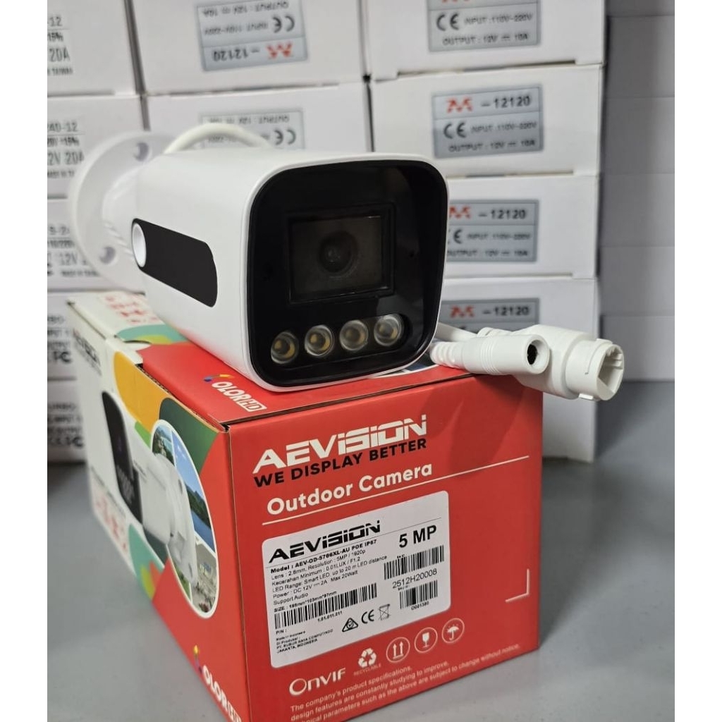 Ip Cam CCTV Outdoor 5MP Onvif ColorVu Audio