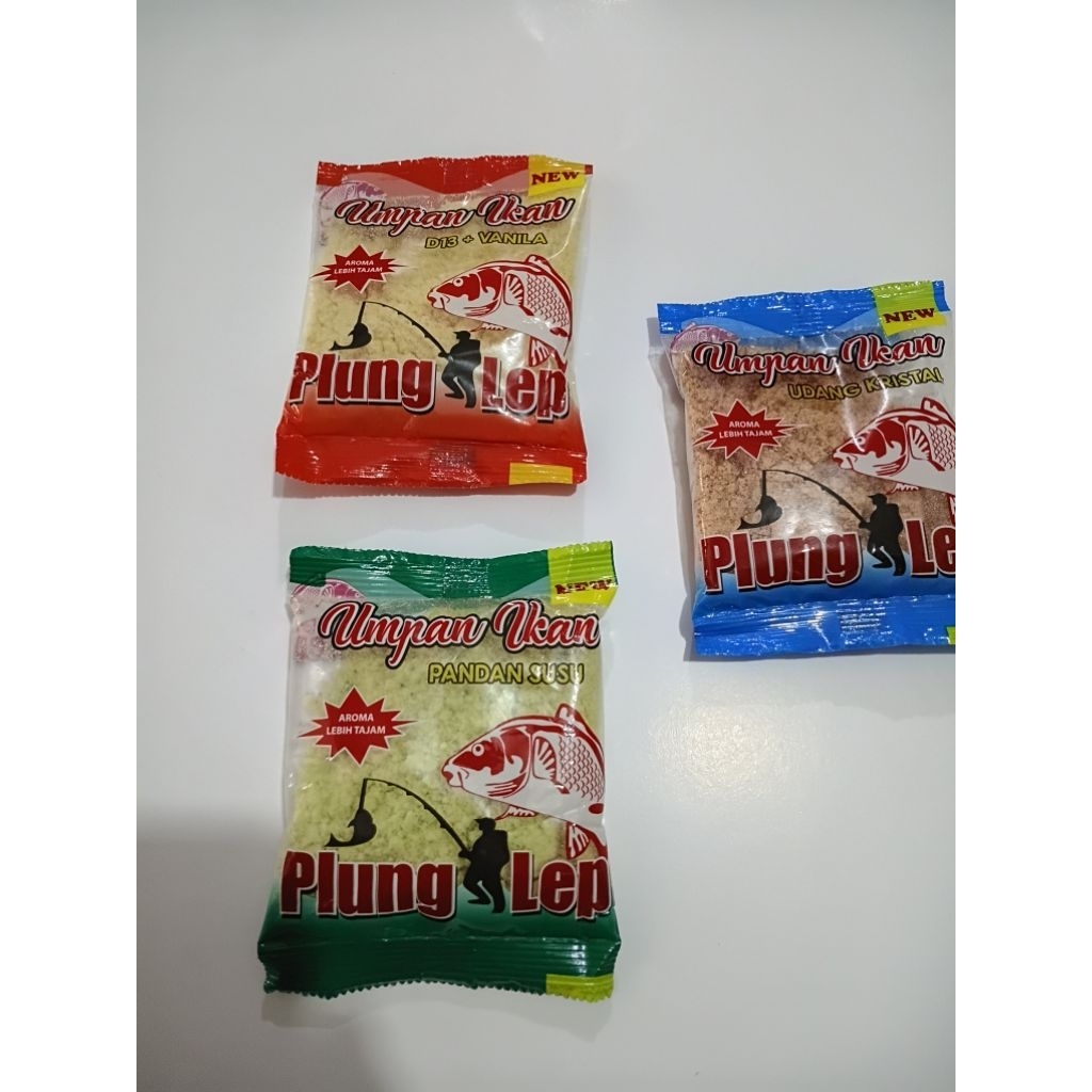 PLUNG'LEP UMPAN PANCING IKAN PANDAN SUSU, UDANG KRISTAL,D13+ VANILA