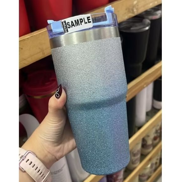 preloved tumblr gliter biru gradasi sus 304 620ml