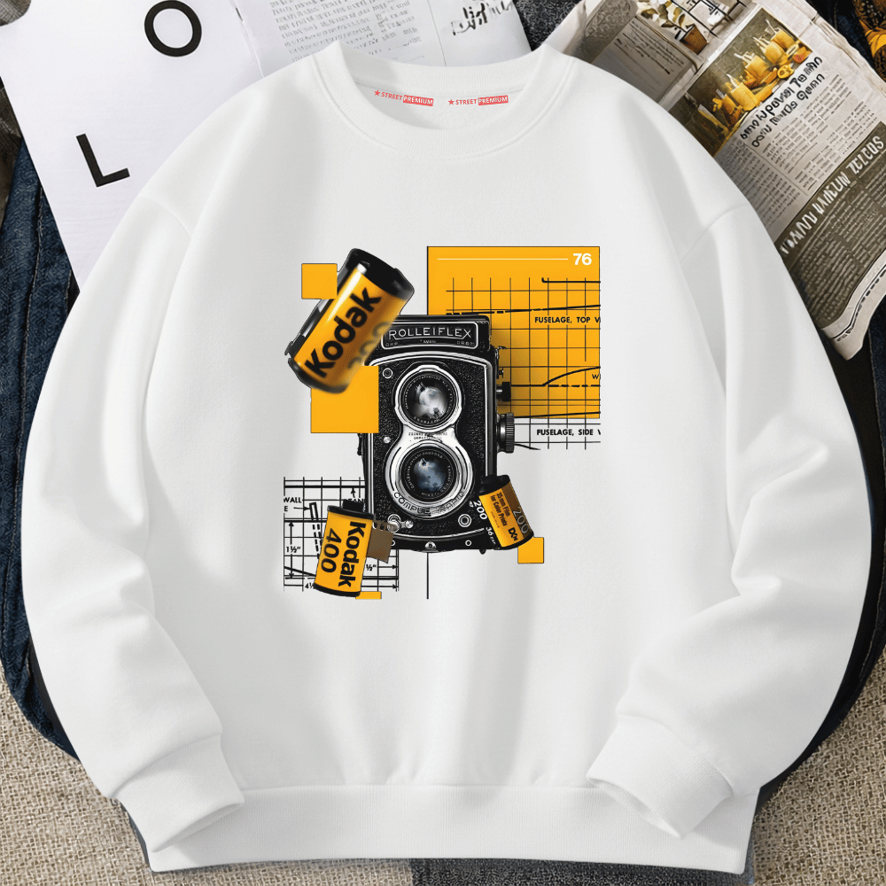 VISION PREMIUM Sweater Crewneck Oversize Korea Premium Pria Wanita | Kodak Style | Adem & Nyaman Unt