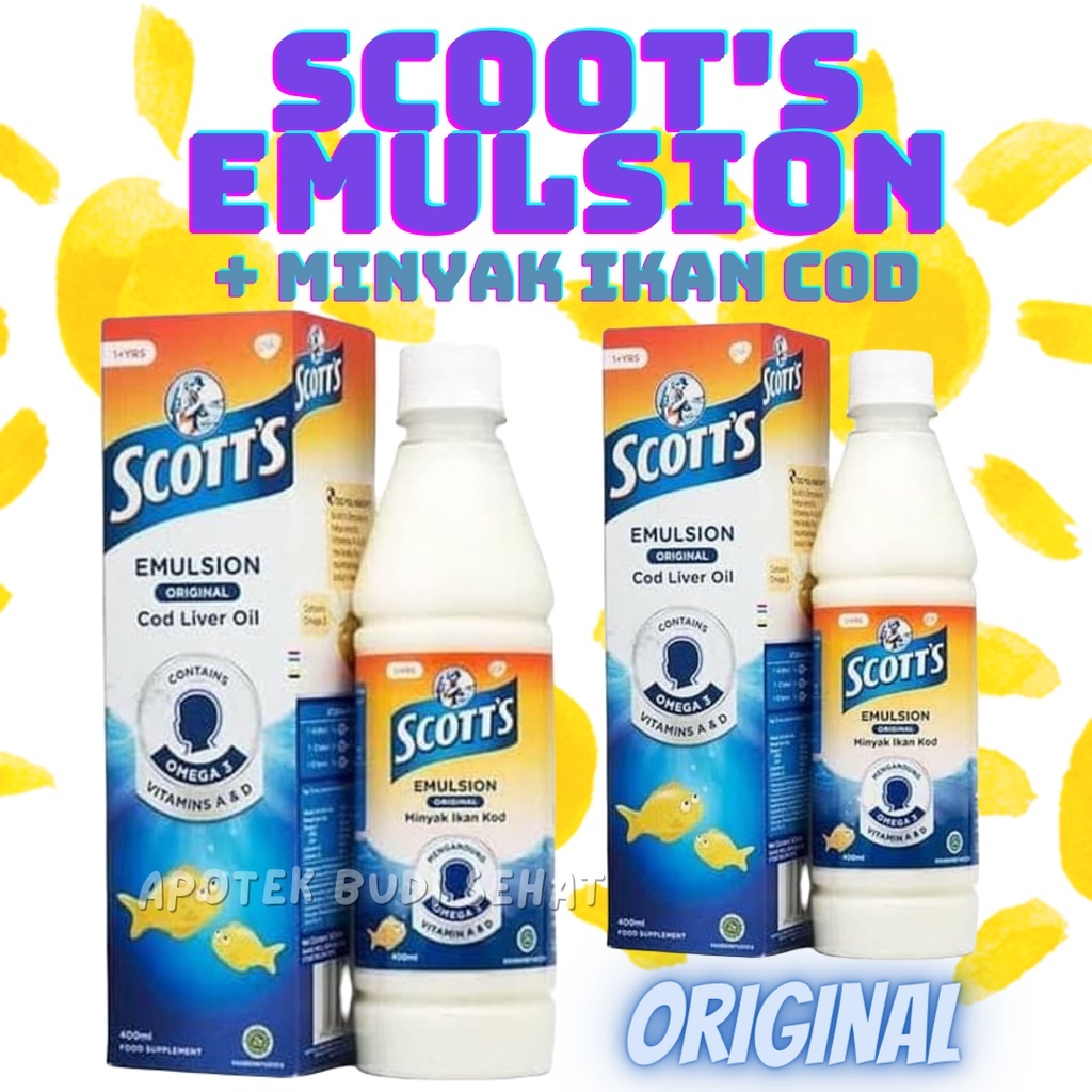 Scott emulsion Vita Scott's Emulsion Vita 400 mL Vitamin Anak Scott Scoot Minyak Ikan KOD Vitamin Om