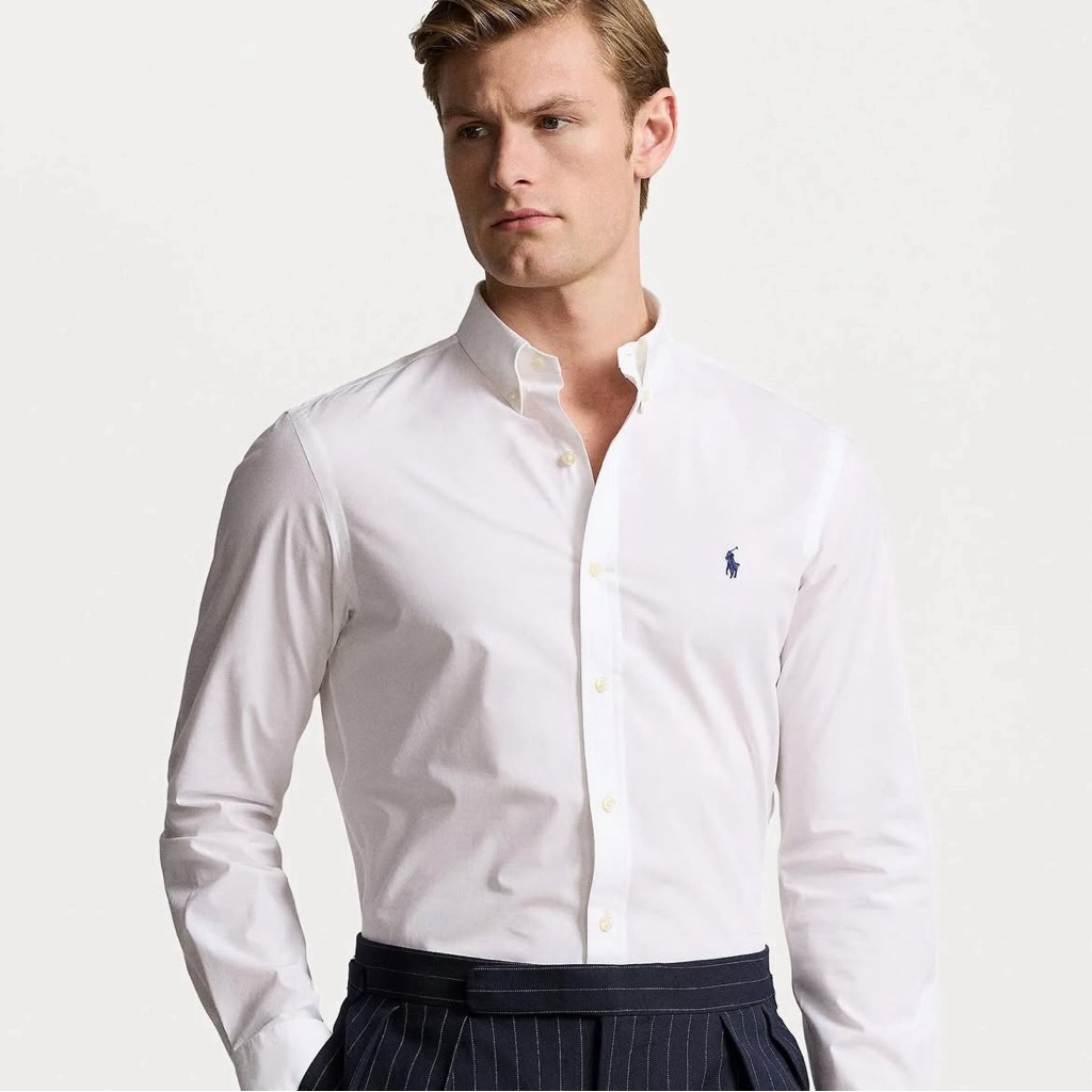 Polo Ralph Lauren Cotton Basic Shirt in White / Kemeja Putih Polos Polo Ralph Lauren
