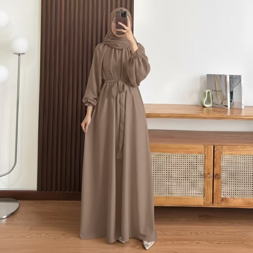 Gamis Terbaru Bahan Sabrina Anti UV Gamis Polos Remaja