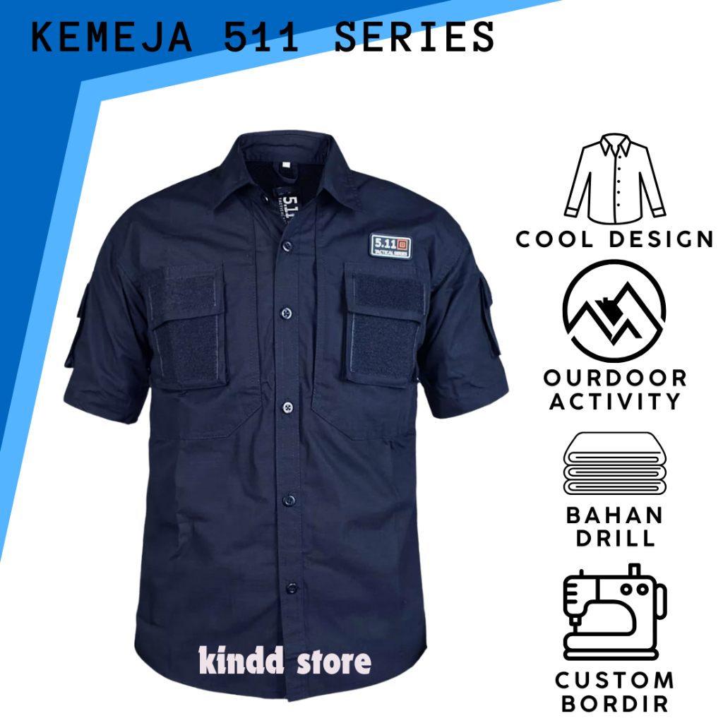 Seragam Kerja Kemeja 5.11 Tactical Lengan Pendek Baju PDH Lapangan OUTDOOR Kantor ORIGINAL