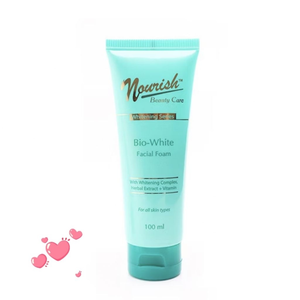 Nourish Bio White Facial Foam 100 ml | Whitening Series  | Menyegarkan | Mencerahkan