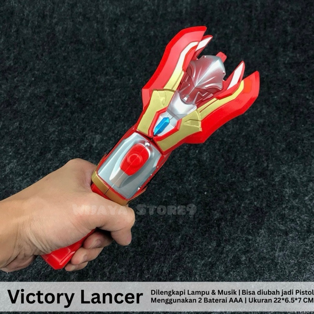 DX Victory Lancer Alat Berubah Ultraman Victory Senjata Transformasi Ginga S dengan Lampu & Suara Un