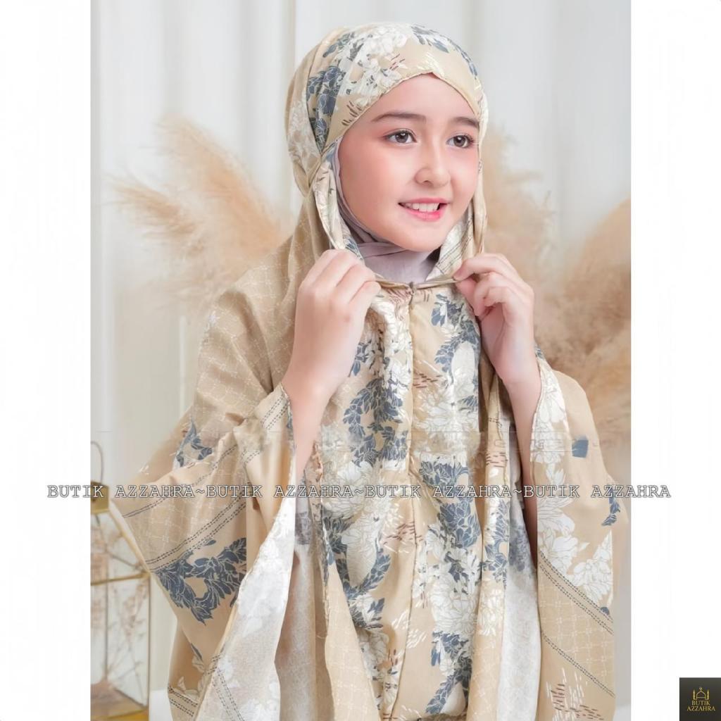 FLAM MUKENA ANAK TANGGUNG ALENA KATUN MIKRO TRAVEL 2IN1 MEWAH CANTIK