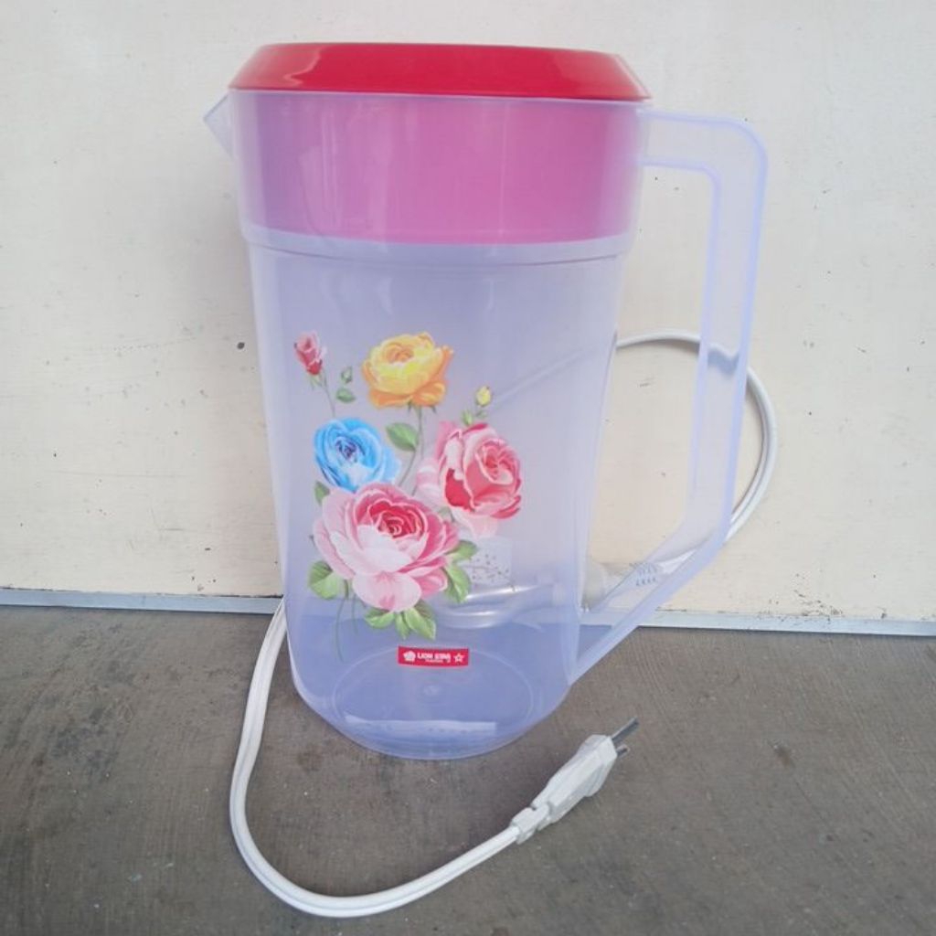 TEKO LISTRIK/ PEMANAS AIR besar 2.1L / pemanas air plastik 2.1L/ mug listrik plastik