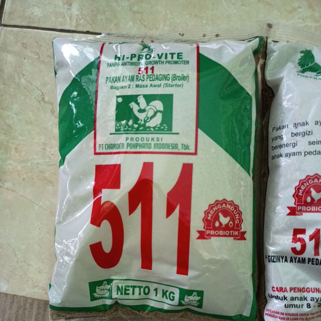 HI-PRO-VITE 511, pur ayam kemasan, pakan ayam