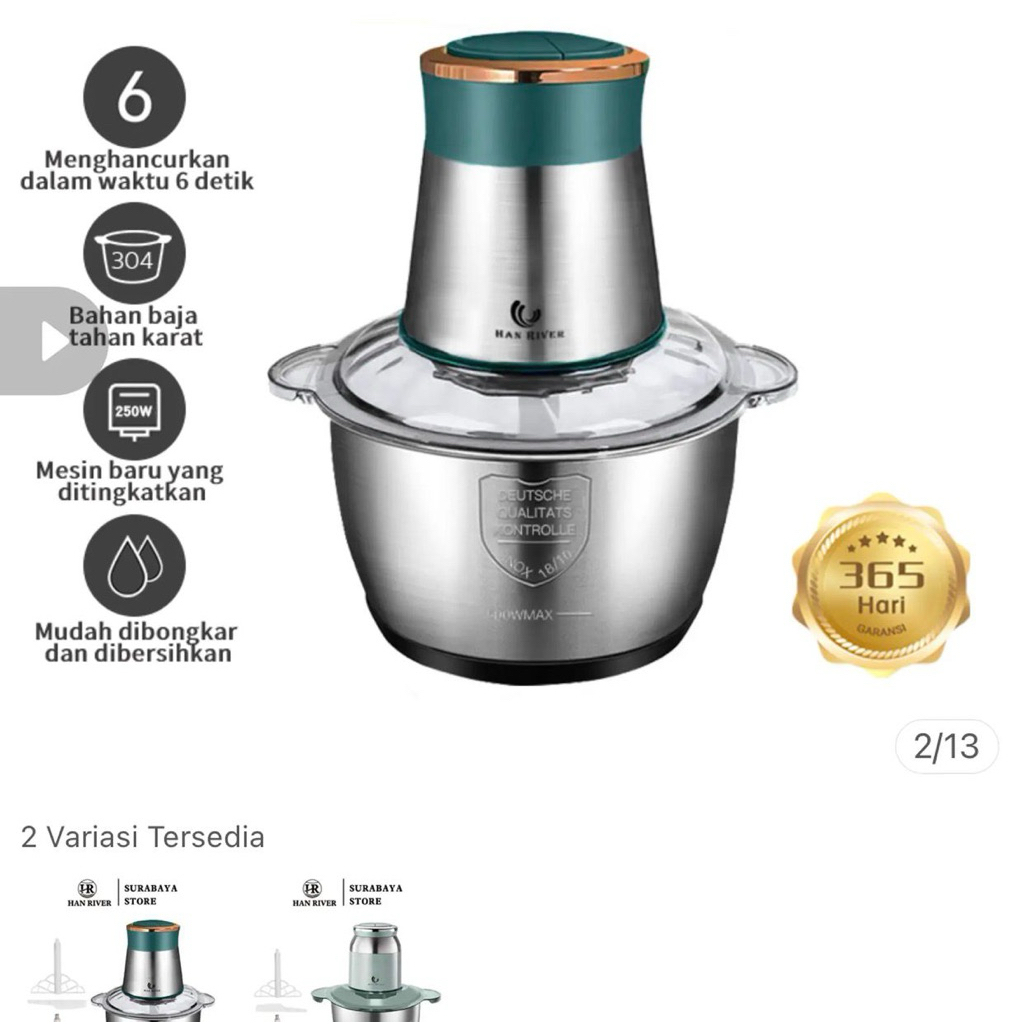 HAN RIVER blender tahan karat