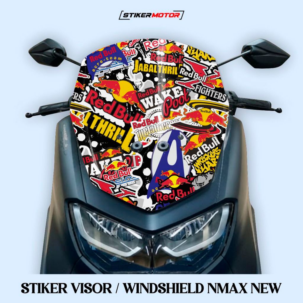 Stiker Winshield Nmax New Motif Kartun Pattern Dragon Ball Hello Kitty Doraemon Bahan Anti Air Sudah