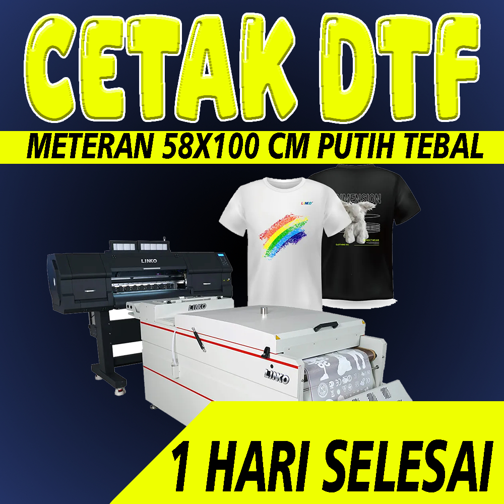 Print DTF Meteran Sablon DTF Sablon Setrika