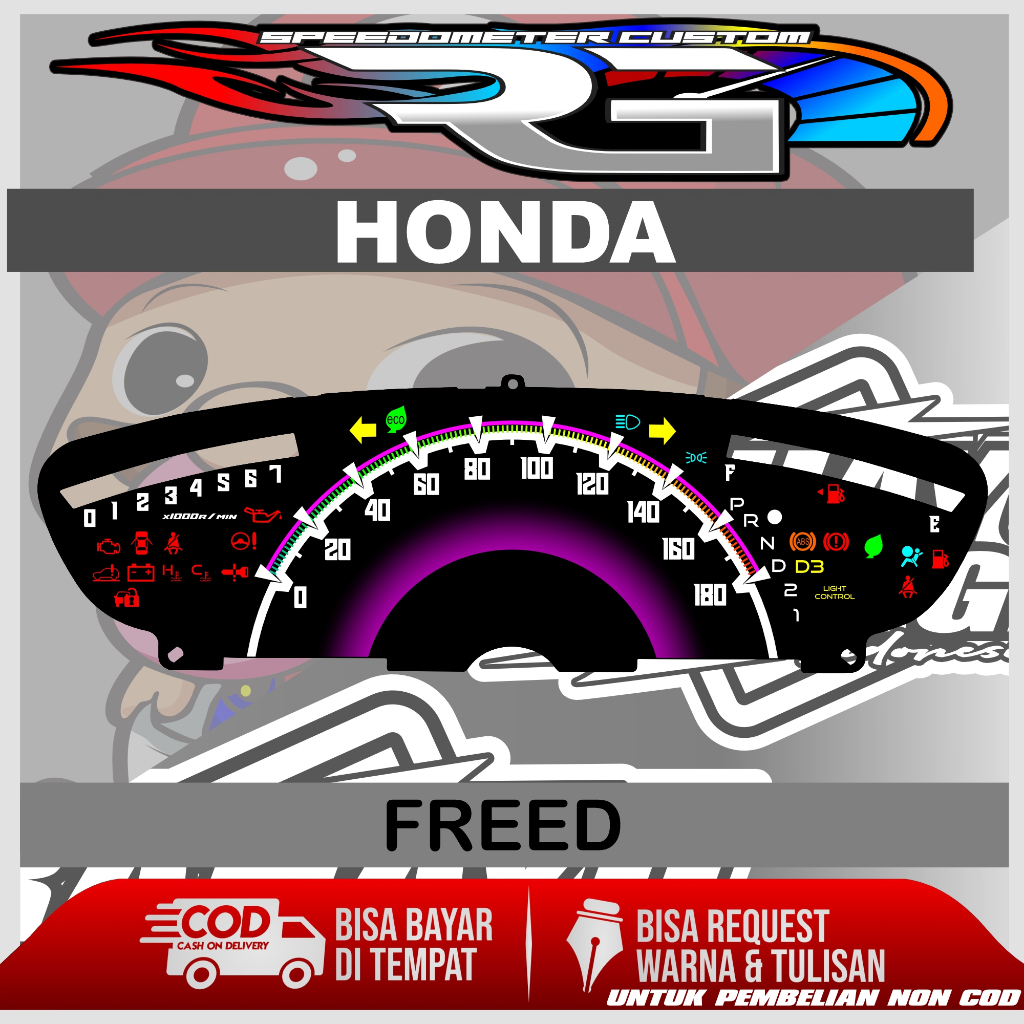 PAPAN SPEEDOMETER CUSTOM HONDA FREED