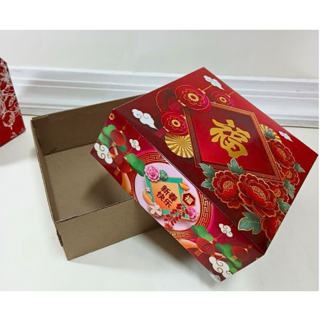 Dus Box Kotak Kue Cake Hampers Packaging imlek 22 x 22 x 7,5 Kemasan Premium
