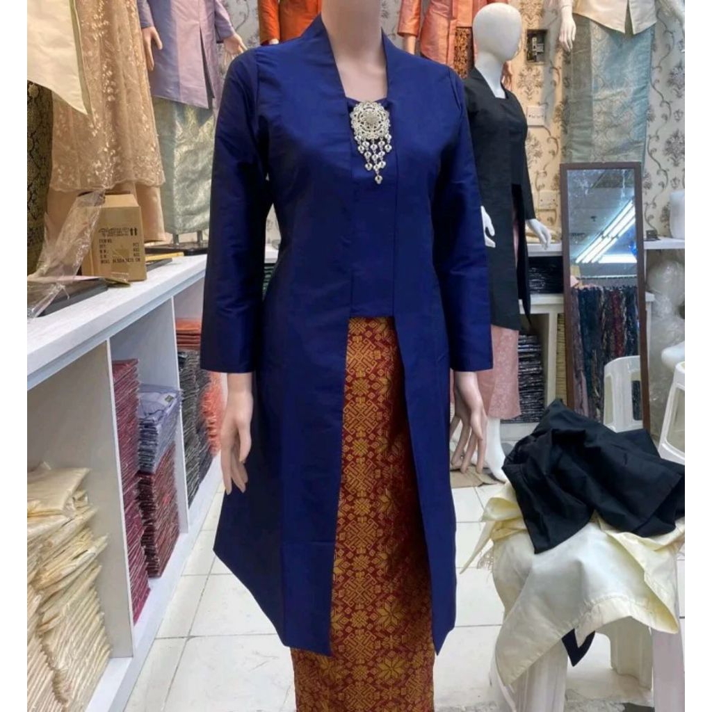 Melia Kebaya - Kebaya Kutubaru Tunik Tafeta Jumbo Ld 120 Atasan kebaya Kutubaru Tunik Rok Lilit Song