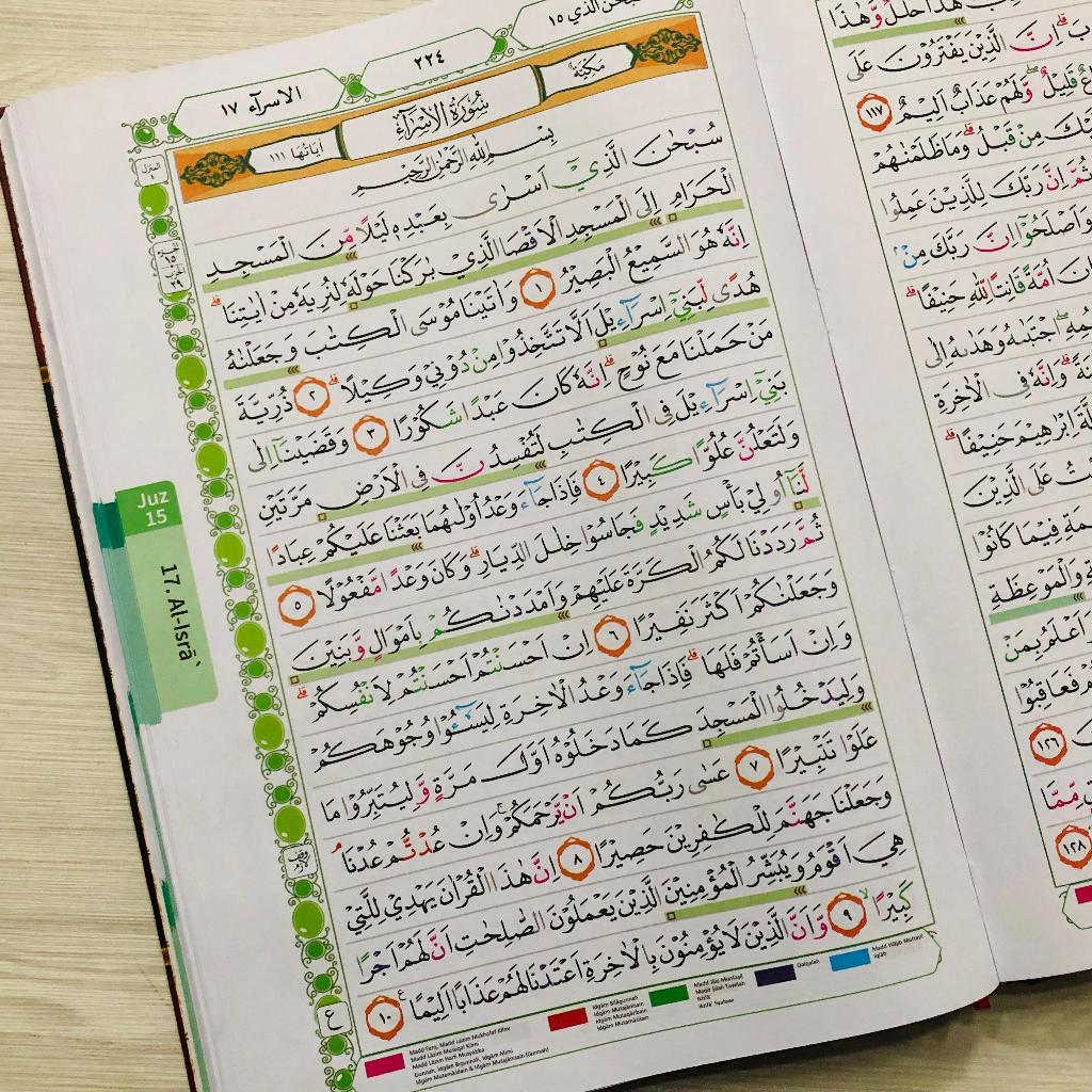 Al Quran Lansia Jumbo Rasm Utsmani 18 Baris AT TADARRUS A3 (42x30) Al Quran At Tadarrus At tadarus