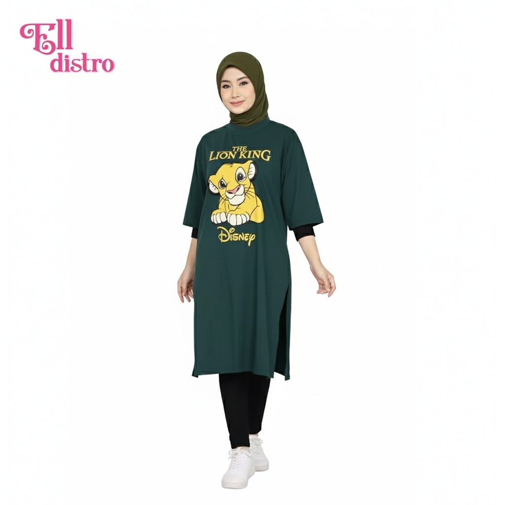 Long Tunik Katun Combed 24s Wanita Women's Regular Fit Cotton Combed 24s Dress Wanita
