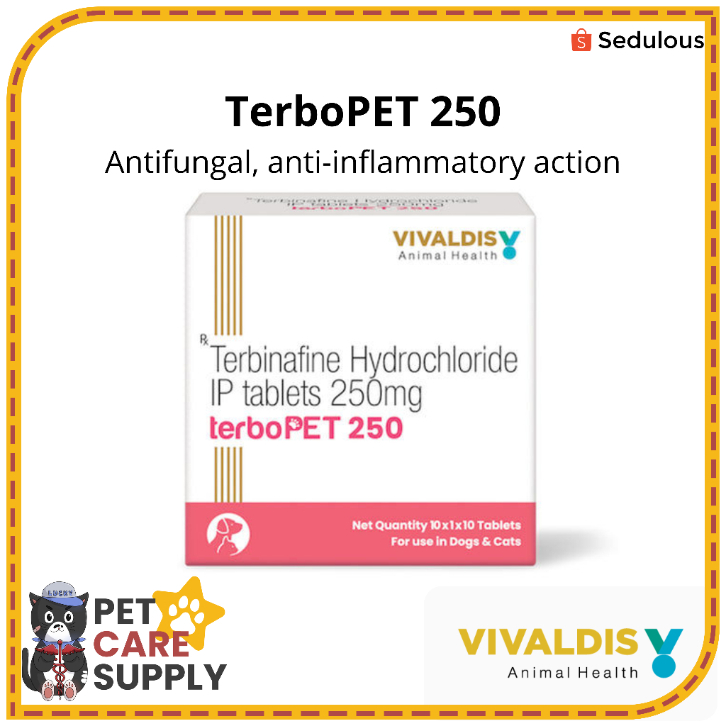Vivaldis Obat Jamur Anjing Kucing TerboPET 250 - Atasi Kurap Gatal Jamur Kulit merah - Harga 1 Strip