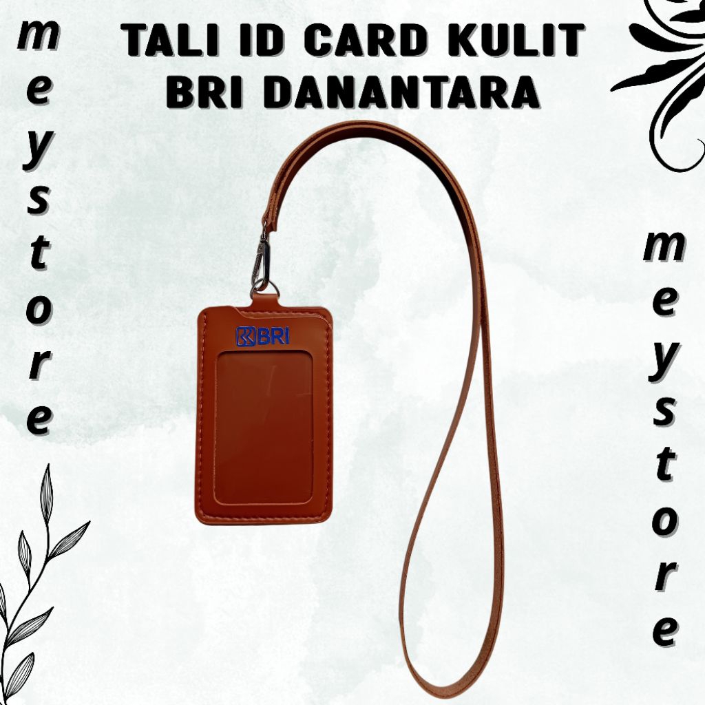 Tali ID CARD Kulit UV Premium BRI DANANTARA / Lanyard Holder Kulit UV BRI DANANTARA [READY STOCK] Te