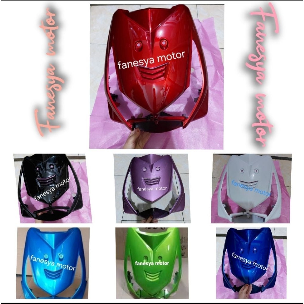 Tameng depan beat karbu merah maroon Tameng depan beat karbu putih Tameng depan beat karbu biru muda