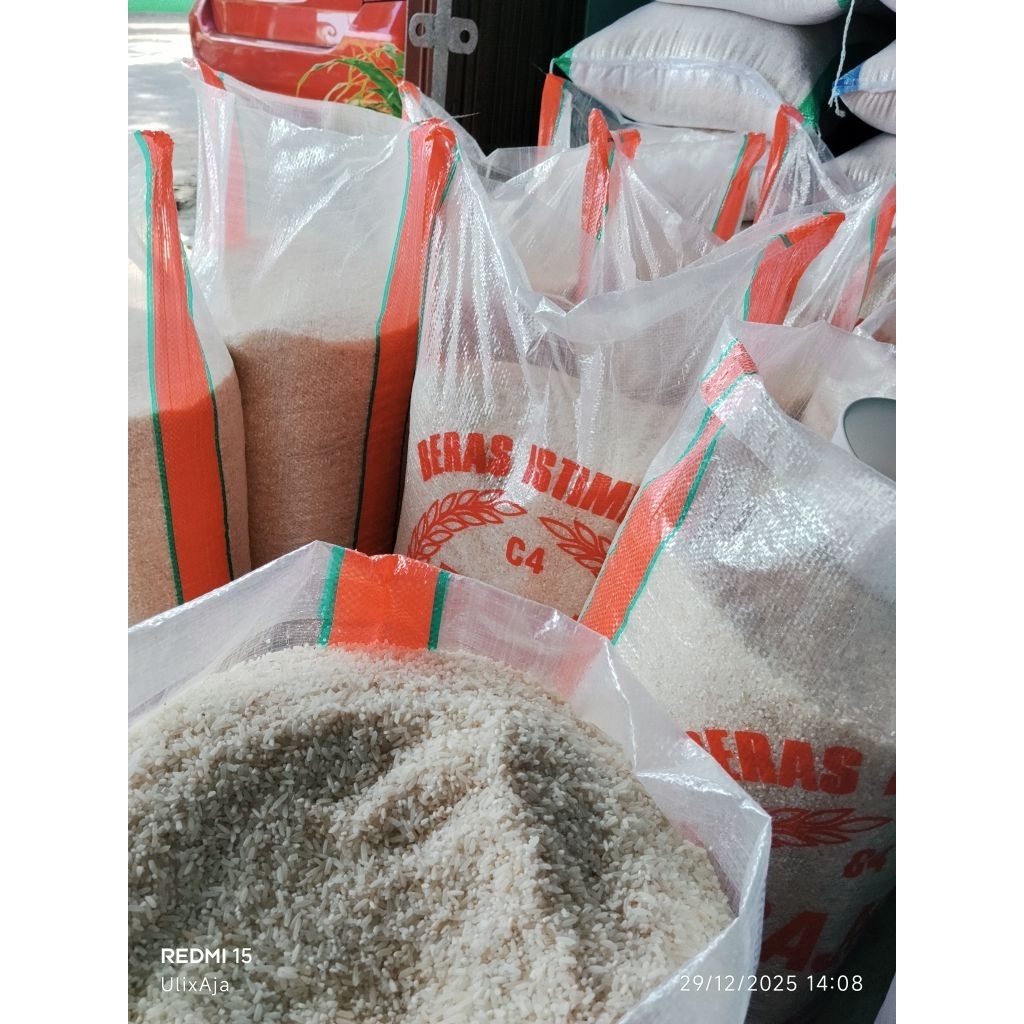 Beras C4 Merah 25kg – Nasi Pulen, Bukan Premium