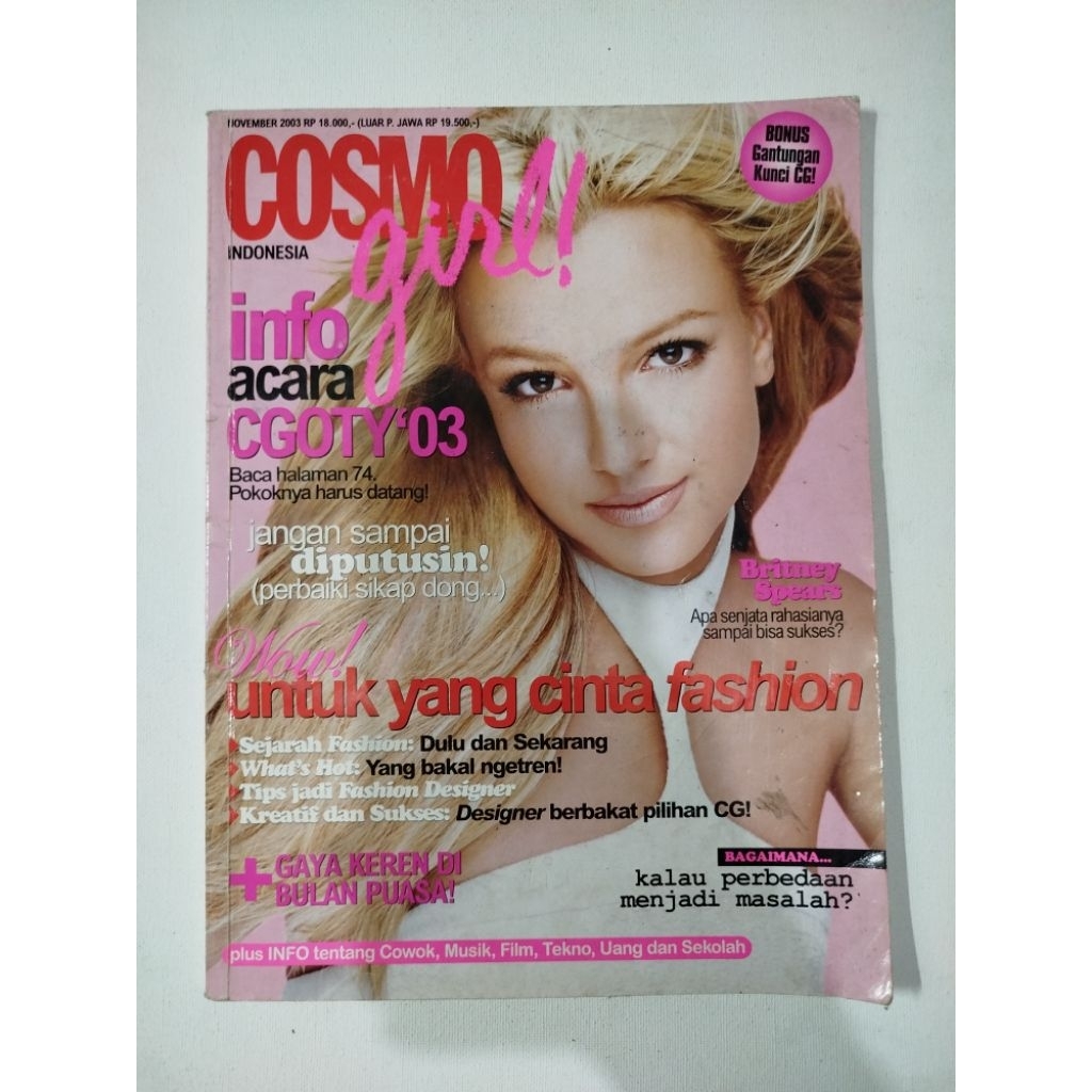 MAJALAH COSMO GIRL COVER BRITNEY SPEARS