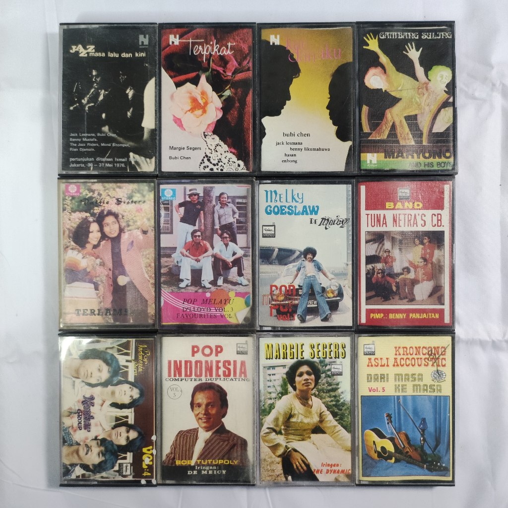 Kaset Pita Margie Segers Melky Goeslaw Indonesia Jadul Vintage Lawas Kroncong Jazz Pop Melayu Casset